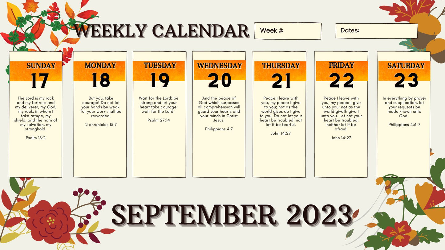 2023 Scripture Calendar