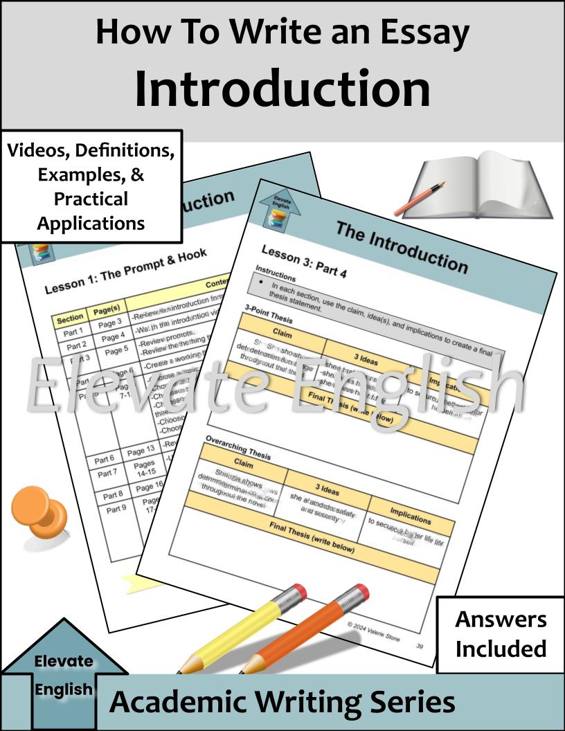 How To Write an Essay Introduction (Self-Paced)