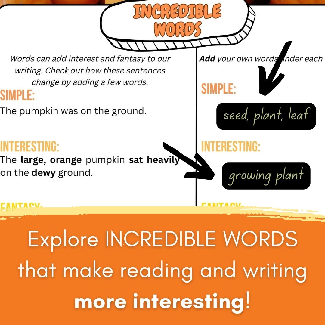 Pumpkin Creative Writing Booklet - Fall ELA Reading and Writing Activity