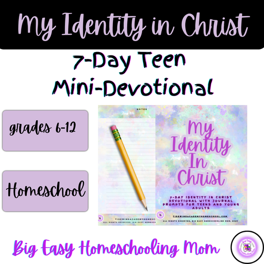 My Identity in Christ:  7-Day Teen Mini-Devotional