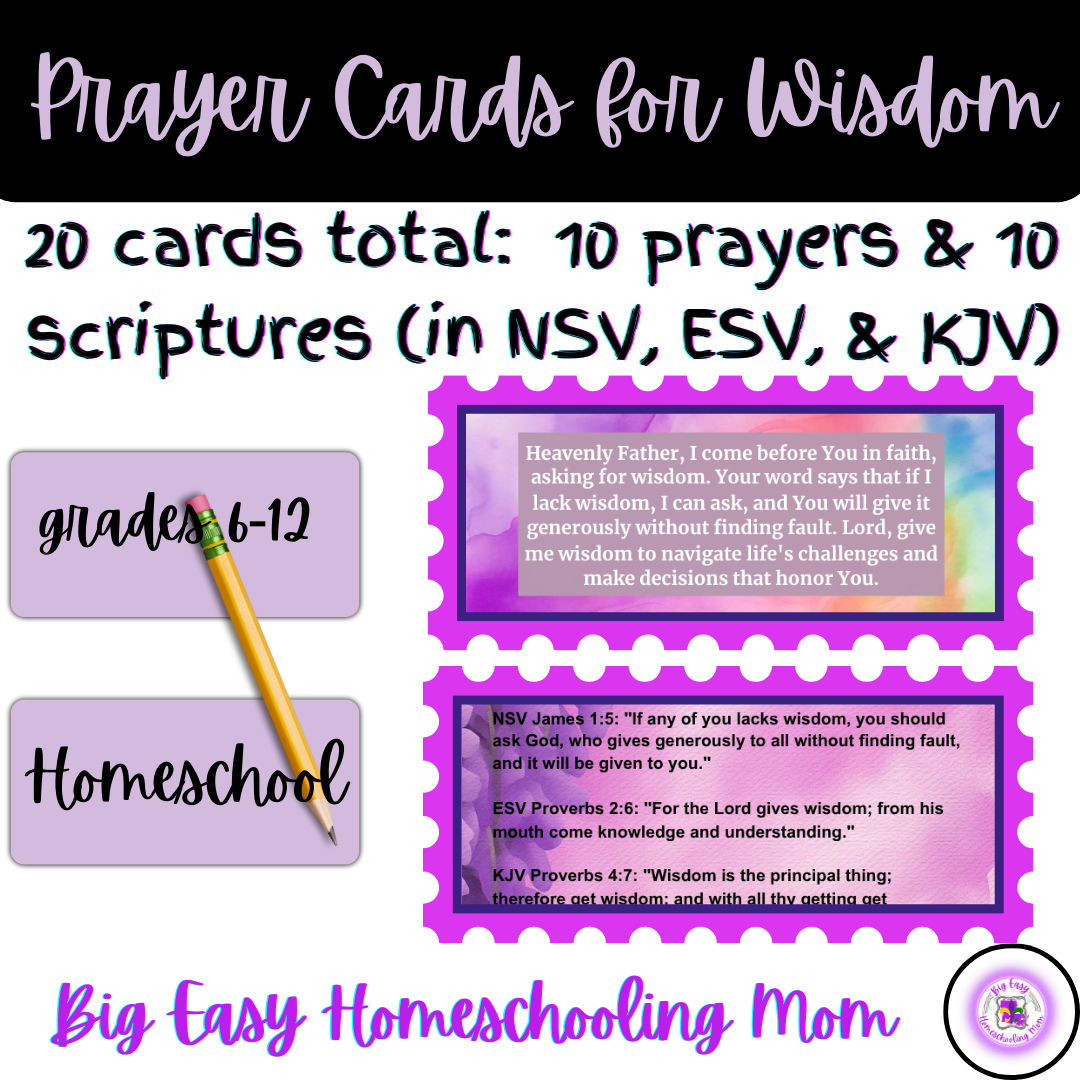 Prayer Cards for Wisdom