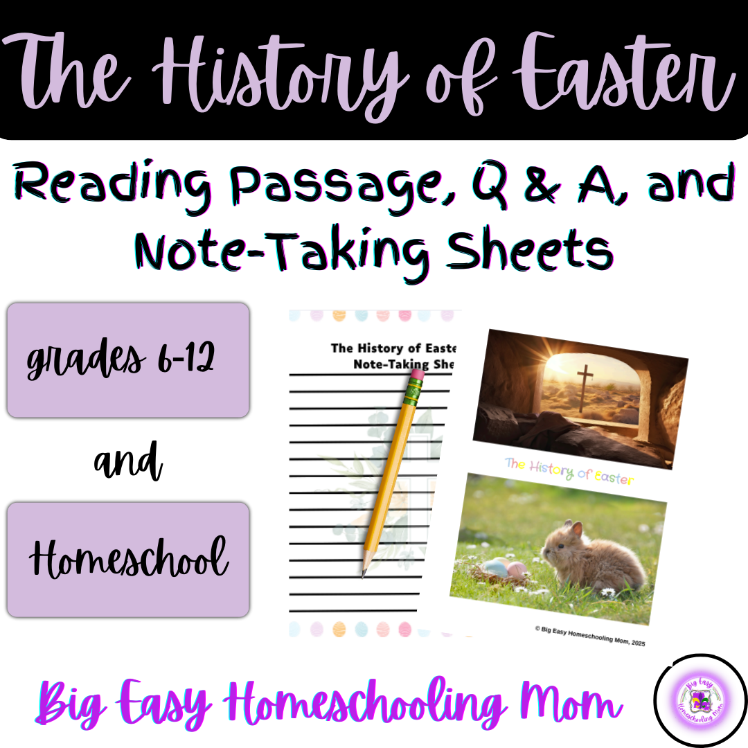 The History of Easter Reading Passage, Q & A, and Note-Taking Sheets