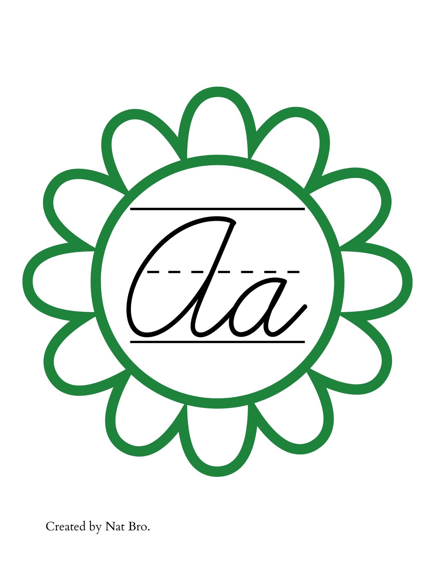 Flower Trace and Color the Alphabet Flashcards/Printables