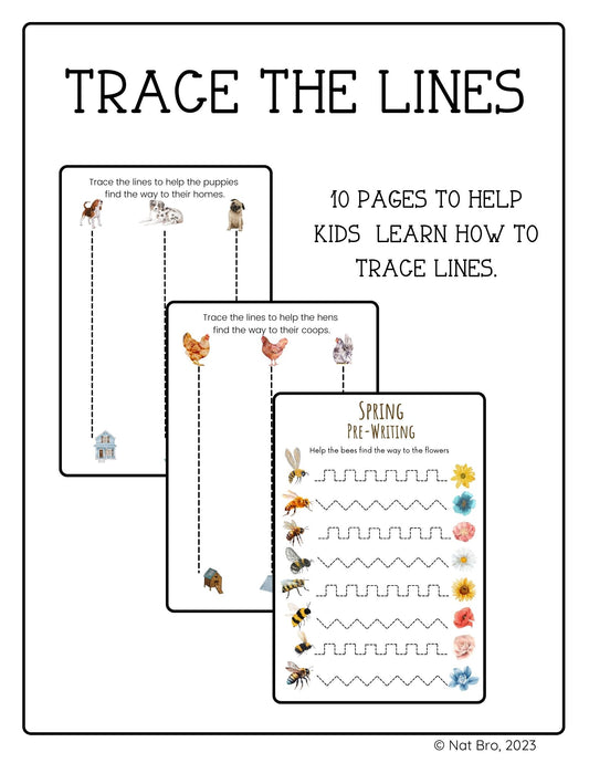 Trace the Lines for Pre-K