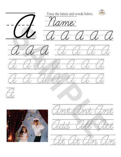 Uppercase Cursive Handwriting Book