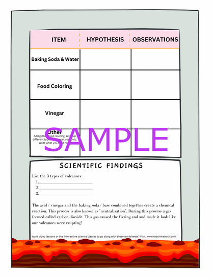 Play Clay Volcano Science Activity Journal