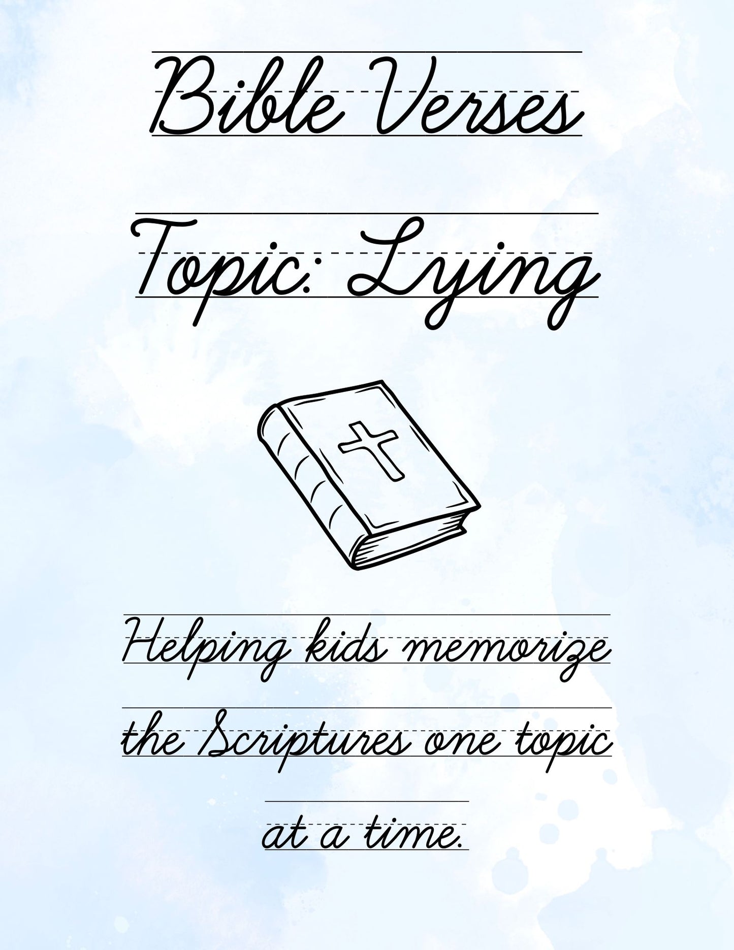 Writing Bible Verse Topics: Lying