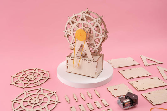 Music Box Ferris Wheel DIY Kit, Fun STEM Toy for Kids