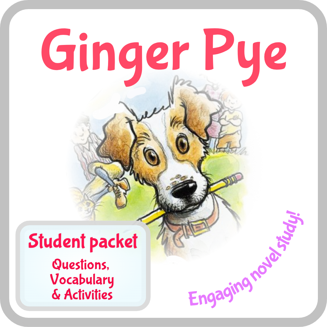 Ginger Pye Novel Book Study Guide. Questions, Vocab, Fun Activities!