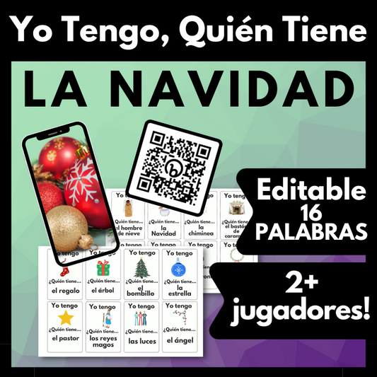 Spanish Christmas Vocabulary Game Juego de Vocabulario Navideño