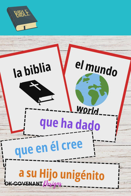 Spanish Bible Memory Fun Set - John 3:16