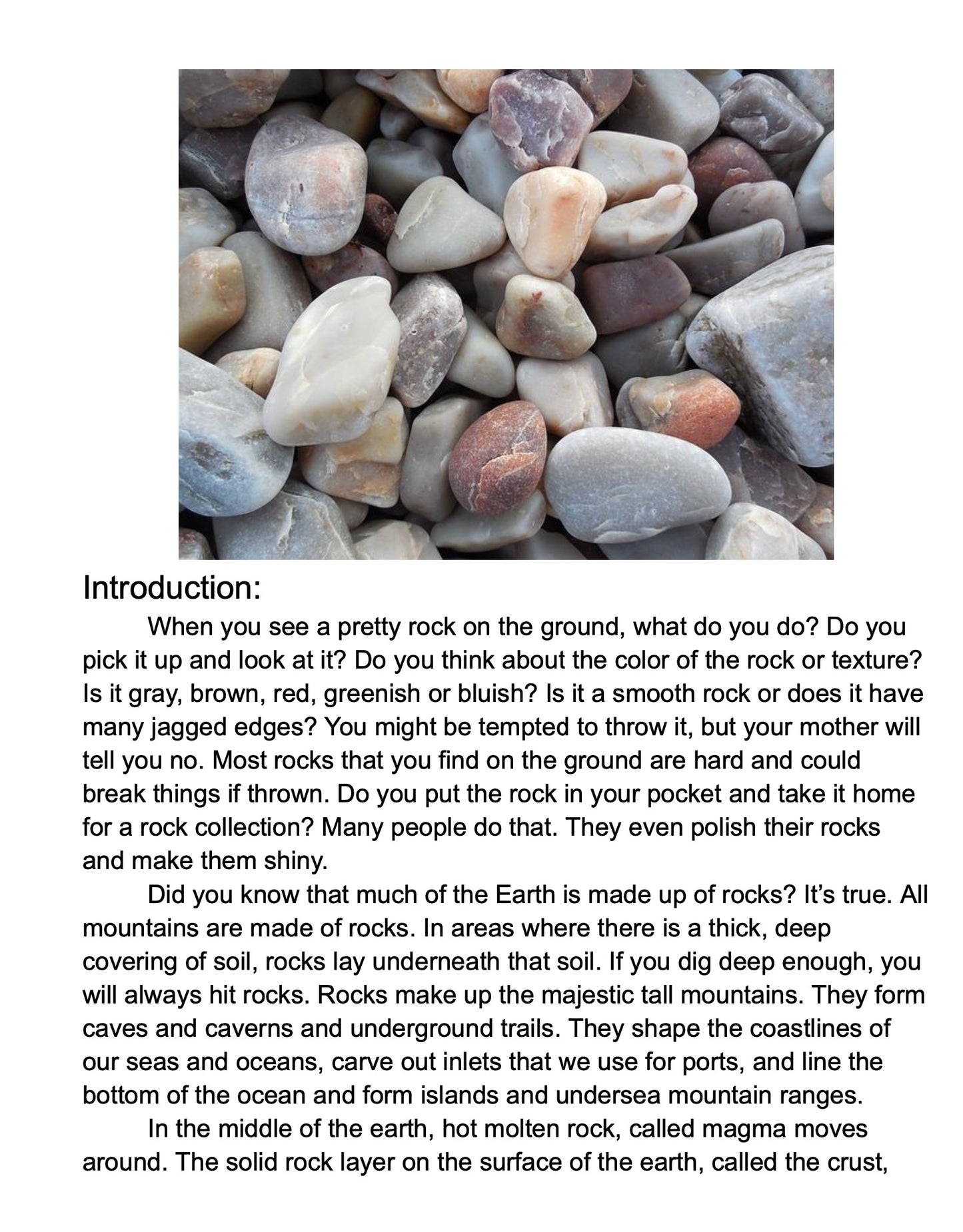 Rocks, A Science Unit Study