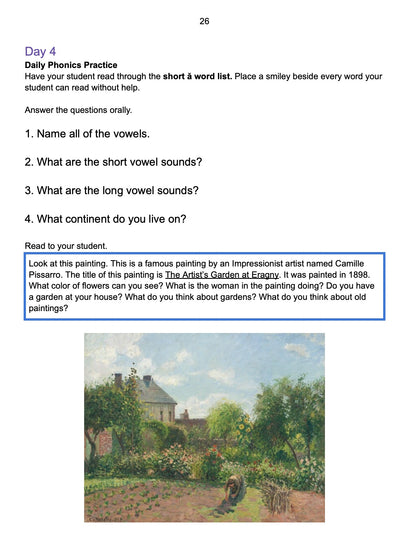 Learn to Read and Write: A Phonics Approach to Reading Level 1