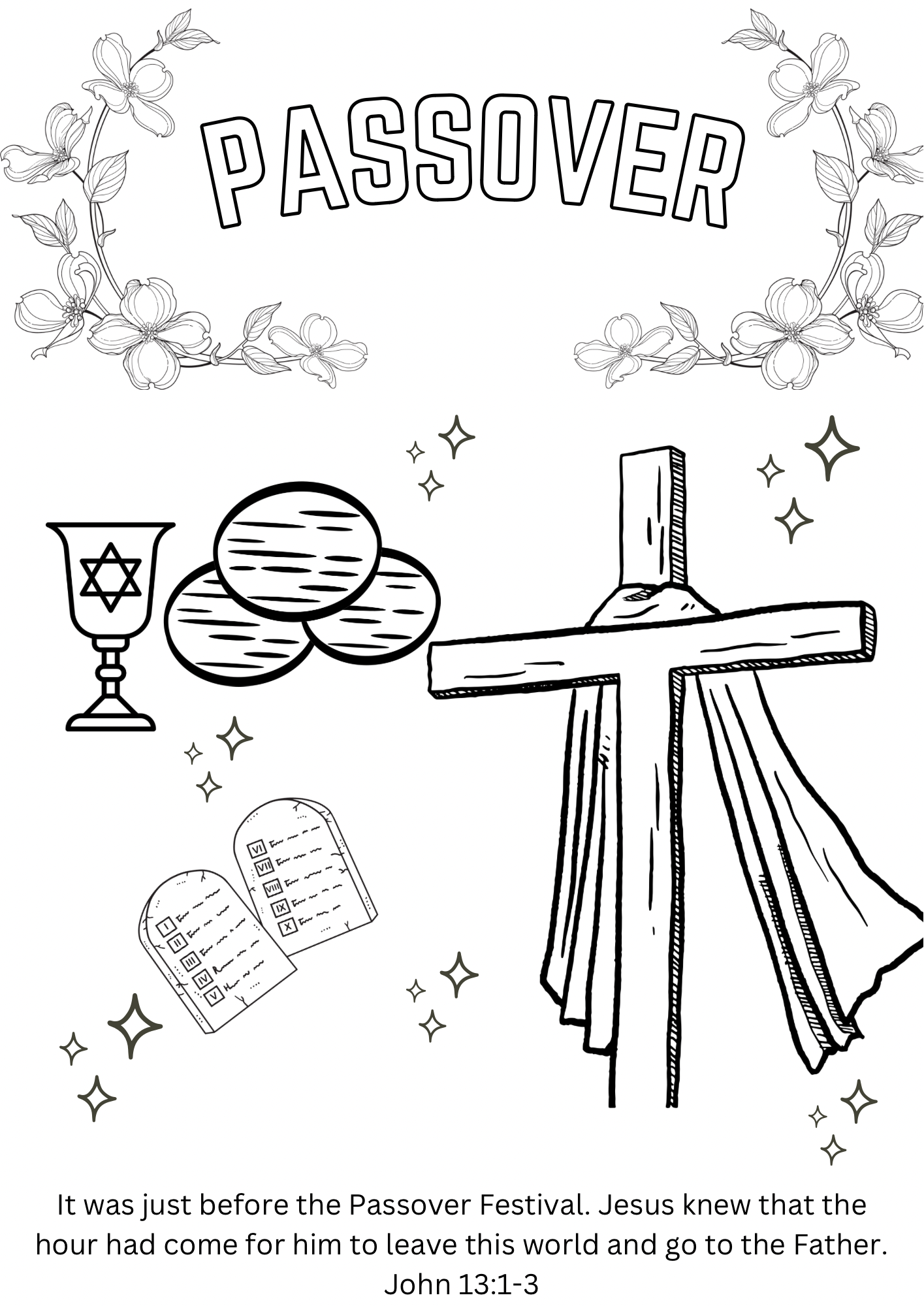 FREE Passover Coloring Page