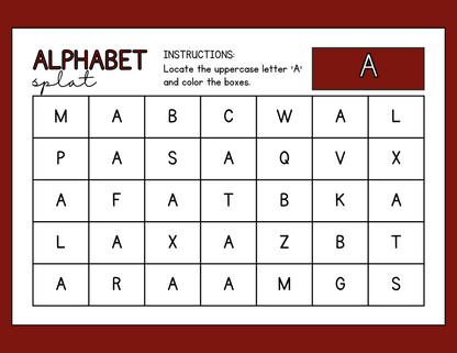 Alphabet Letter Recognition Activity Workbook