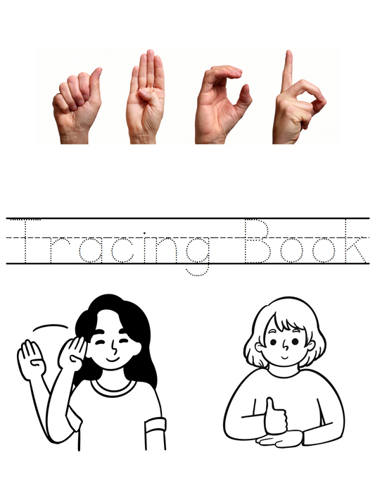 ASL ABC Alphabet Tracing Book