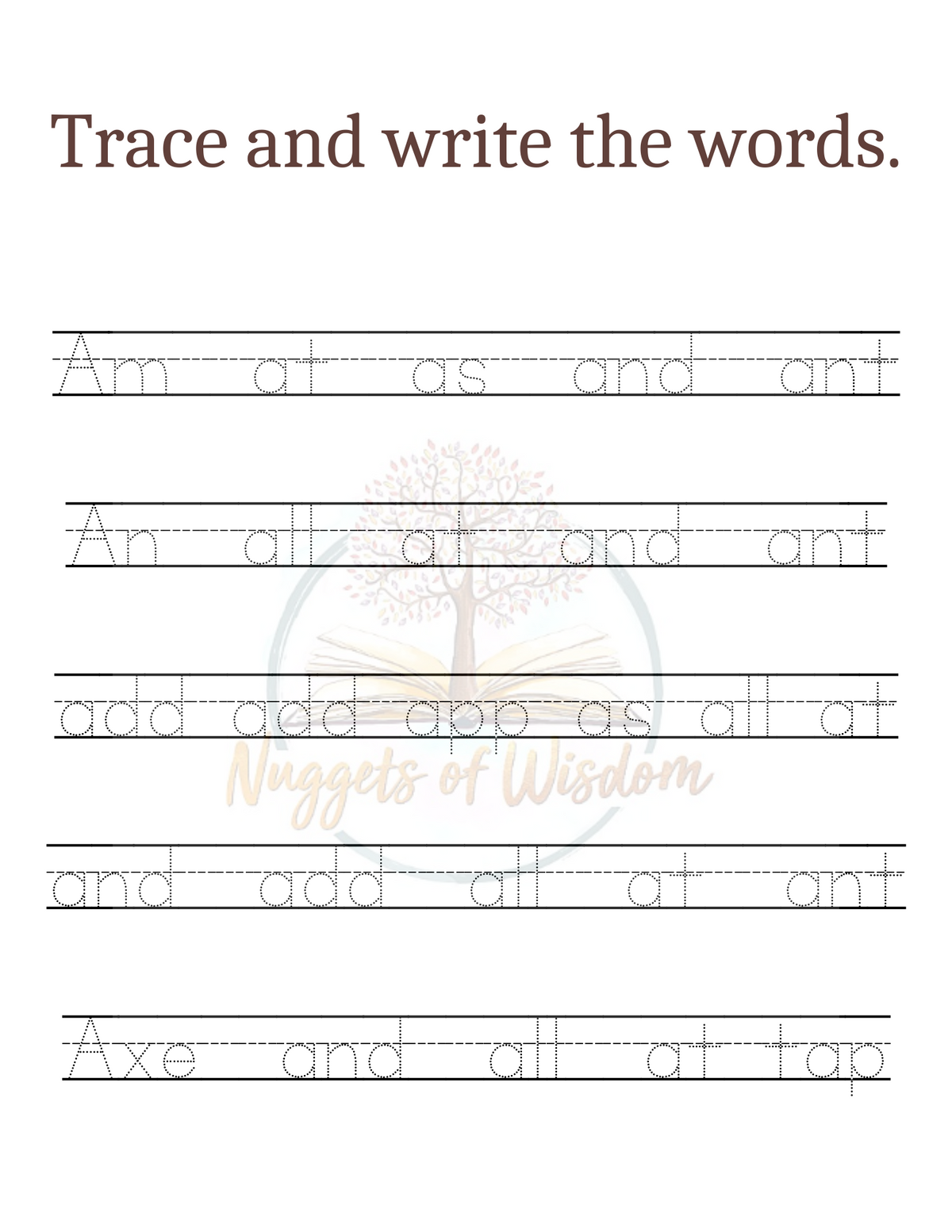 ASL ABC Alphabet Tracing Book – Nuggets of Wisdom