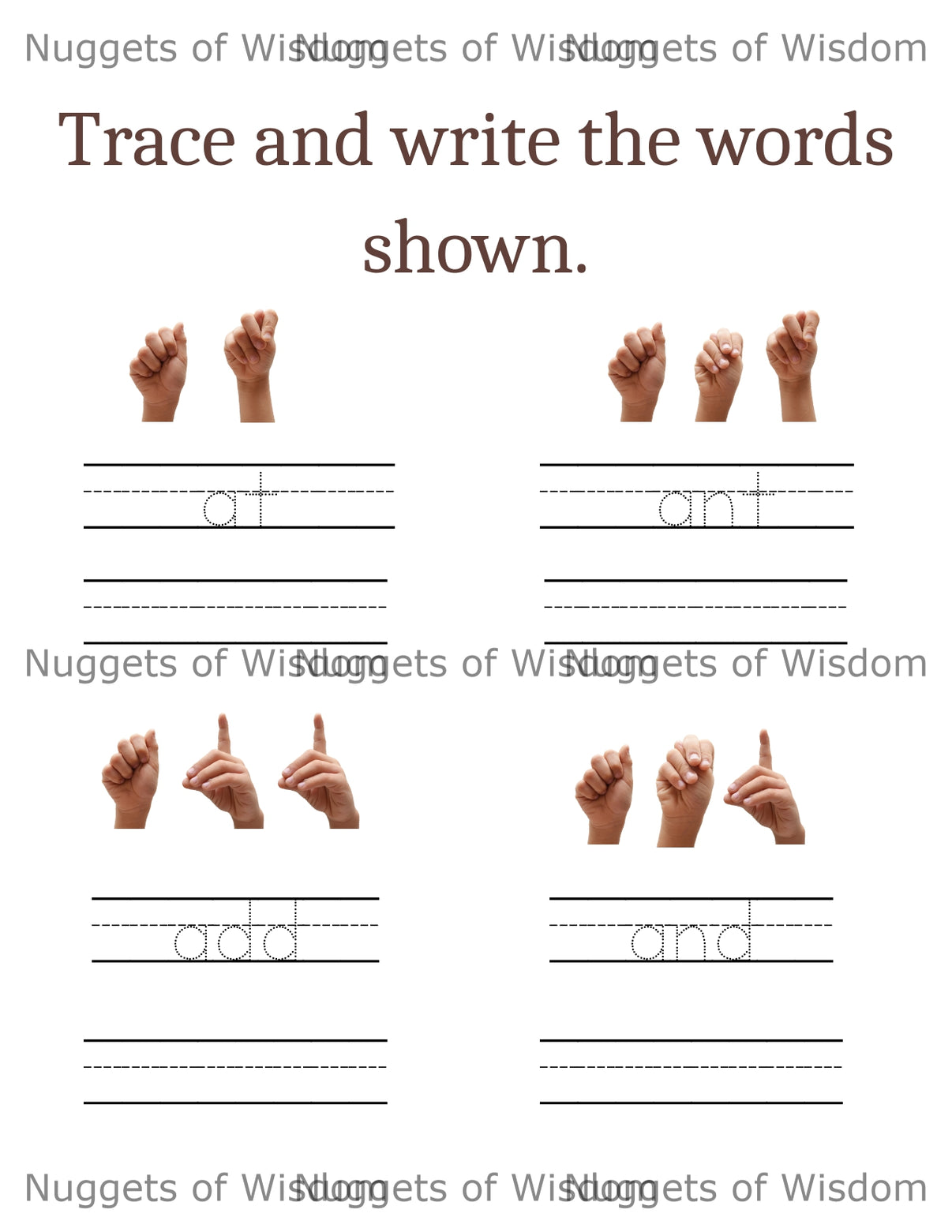 ASL ABC Alphabet Tracing Book – Nuggets of Wisdom