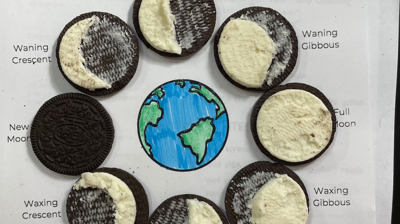 moon phases experiment with oreos