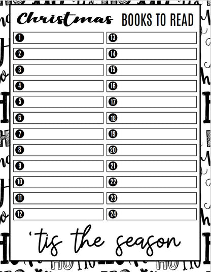 Black and White Christmas Planner