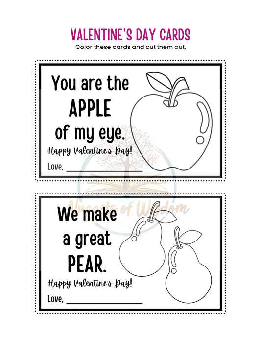 Color Me Valentine's Day Cards