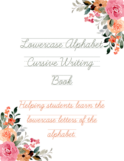 Lowercase Cursive Handwriting Tracing Workbook
