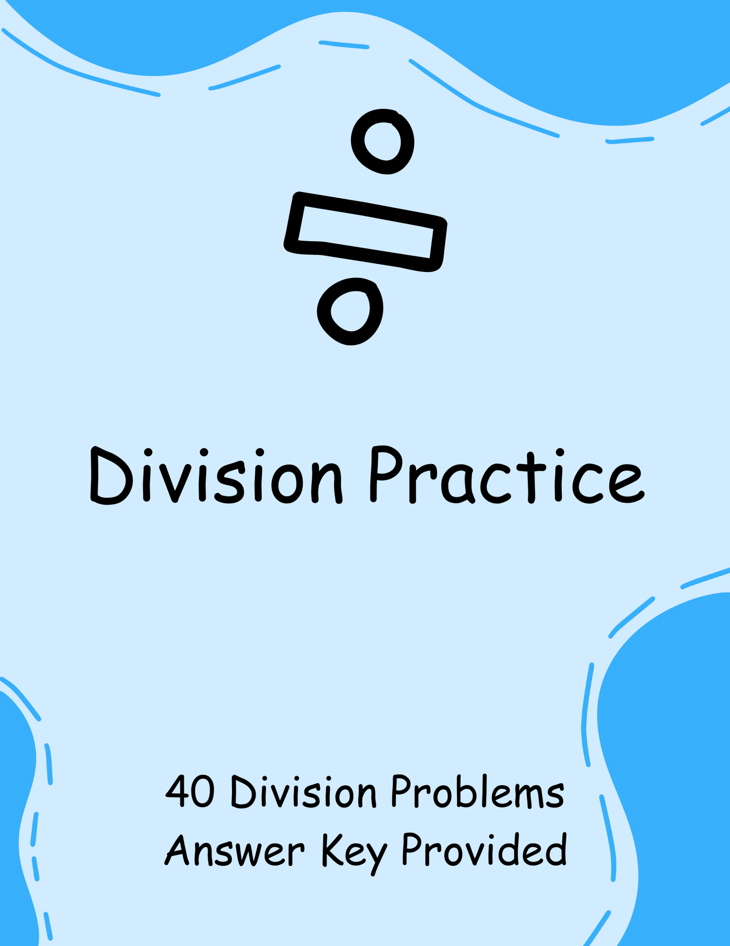 Division Problems Worksheet