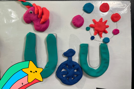 Vowels of the Alphabet Play Dough Mat Creations