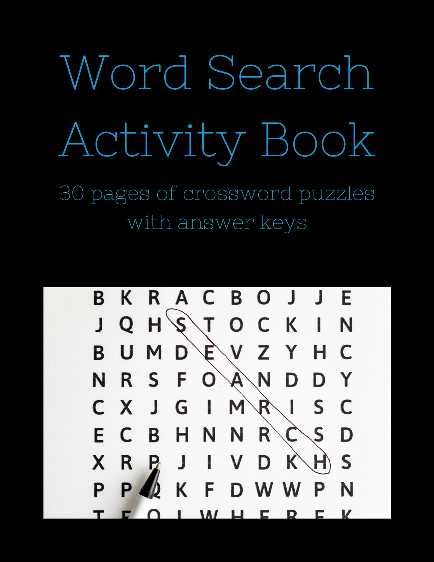 Word Search for Kids: 30 Pages with Answer Keys