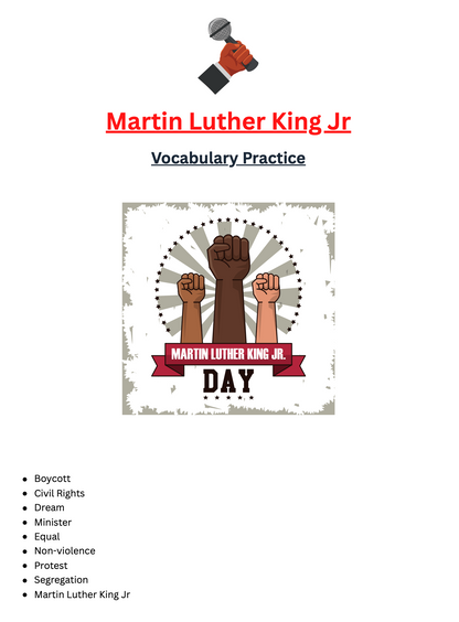 MLK Vocabulary Practice