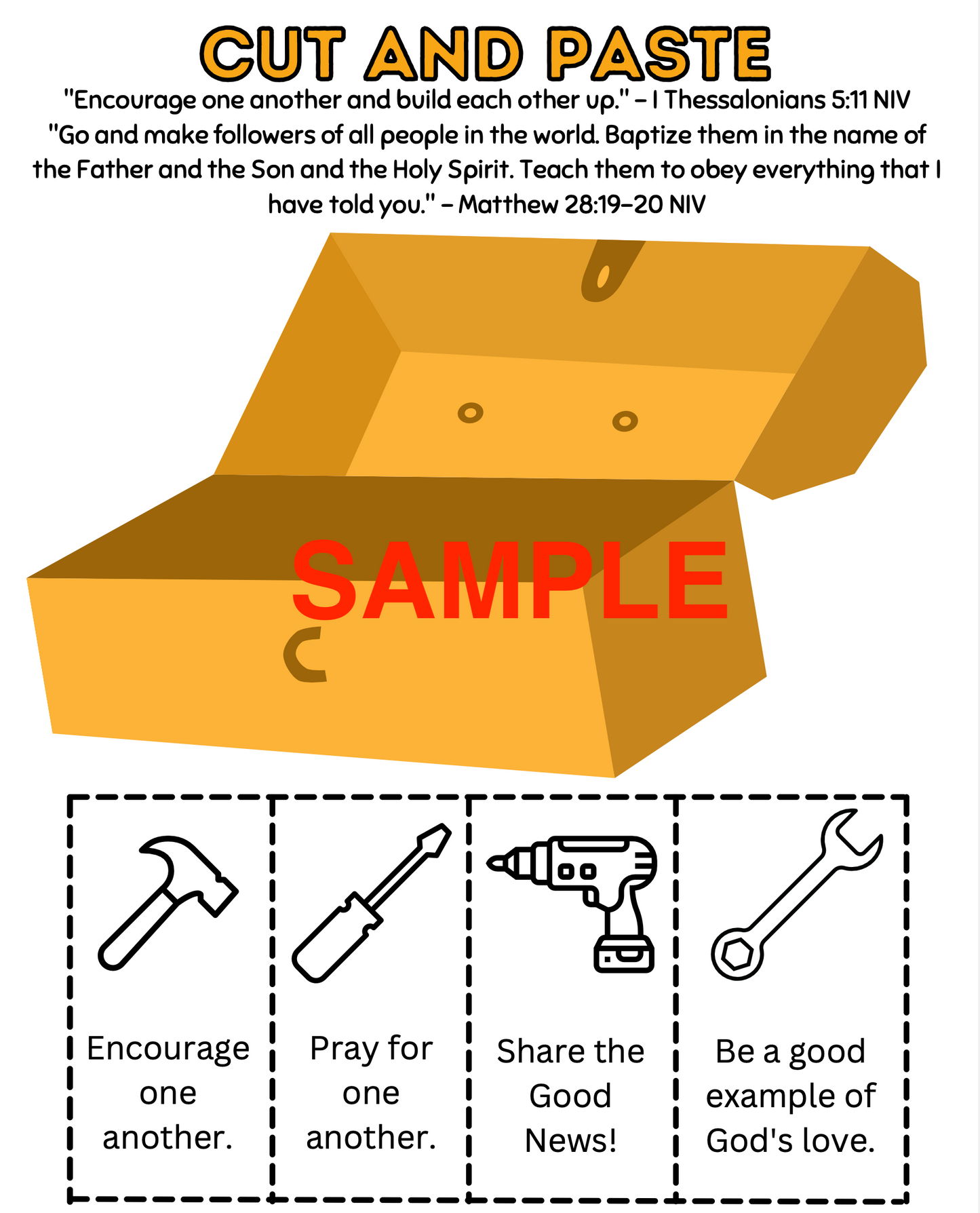 Tool For God - Bible Activity