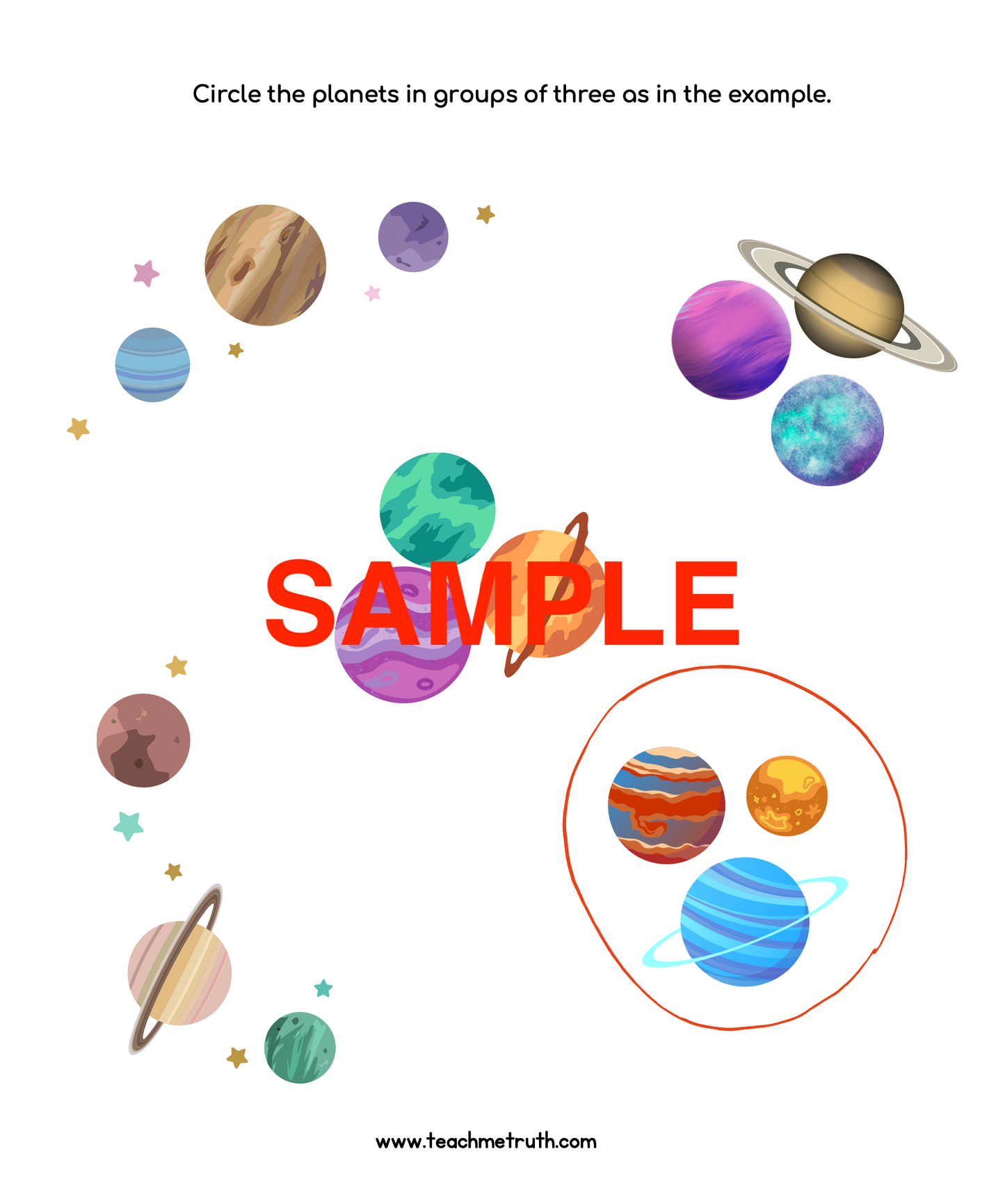 Kindergarten Outer Space Themed Workbook (121 Pages)