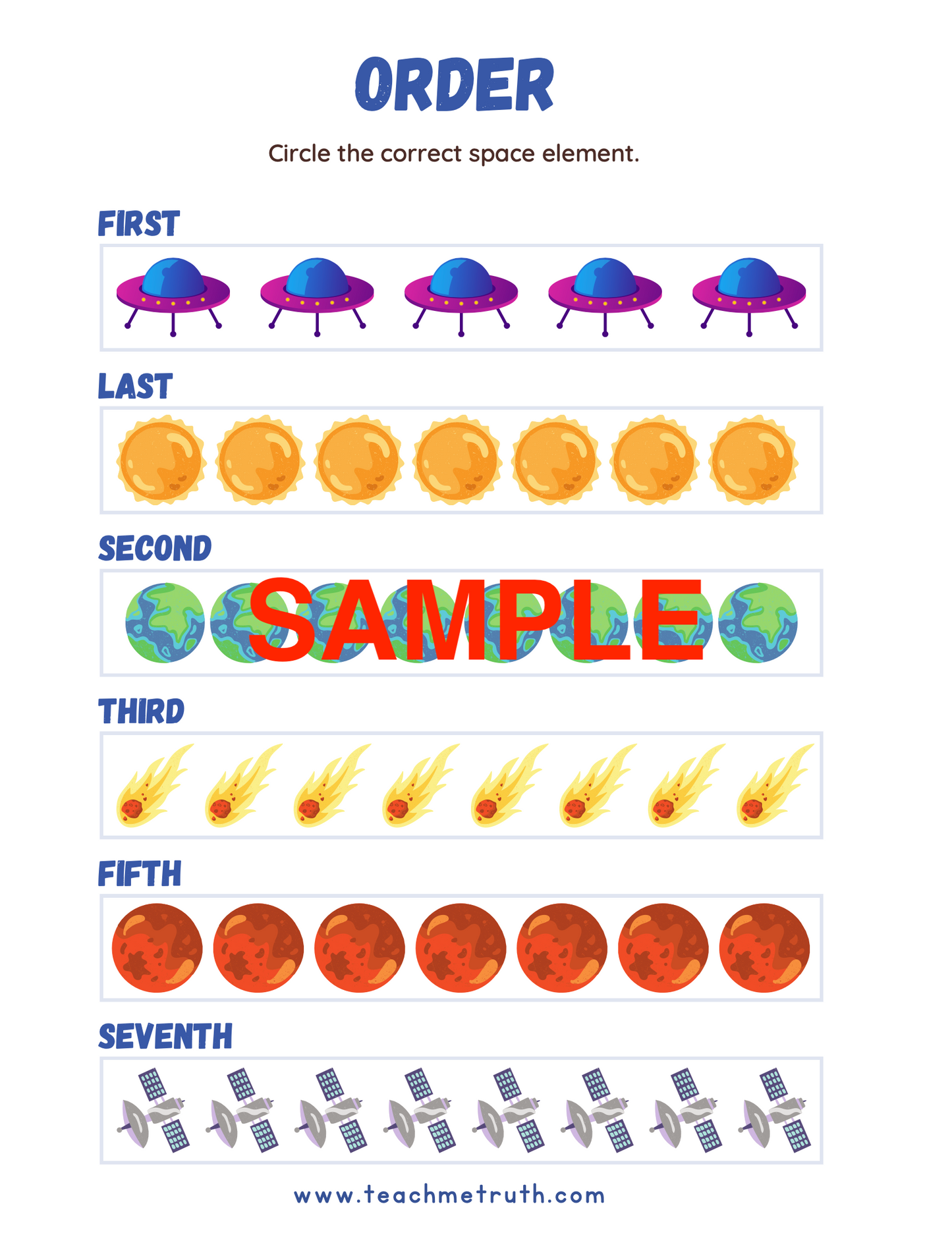 K-1 Planet Math Workbook! (10-pages)