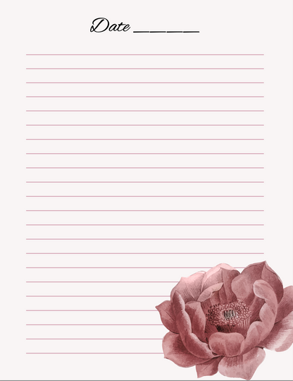 Relaxing Floral Daily Journal (78-Pages)