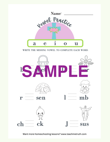 Easter Reading 10-Page Workbook (K-2 Grade)