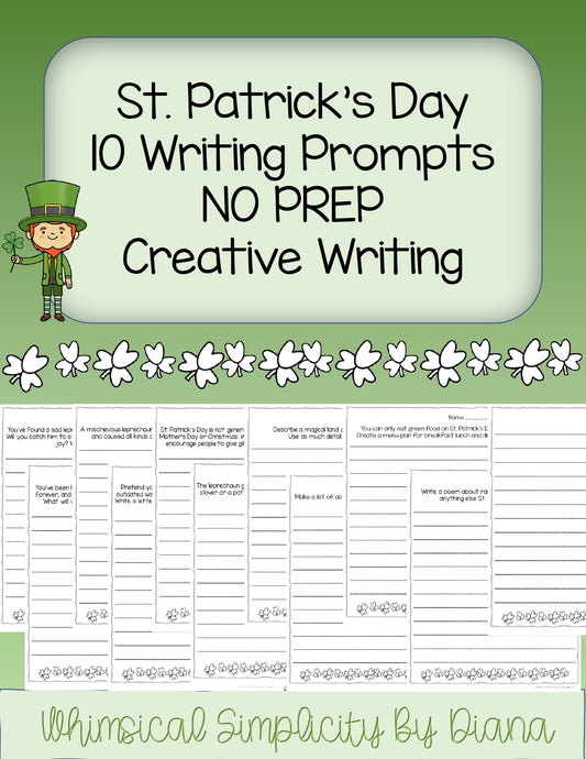 St. Patrick's Day Writing Prompts