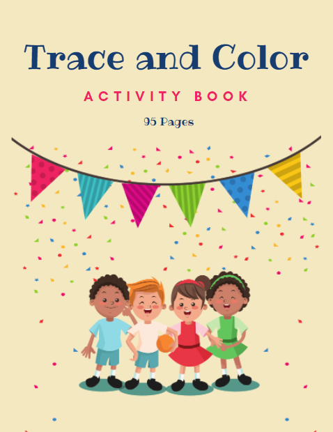 Trace and Color with Games Included Activity Book
